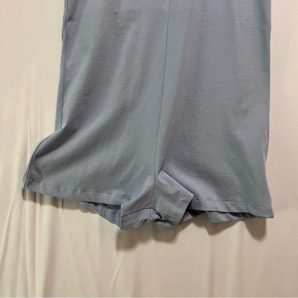 Zara Light Blue Romper L Sleeveless Minimal Chic Flowy Soft Summer - Picture 8 of 12